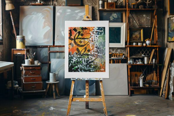 Illustration Calligraffitiz Rêve toujours calligraphie gothique et fond street-art - de Juliooz