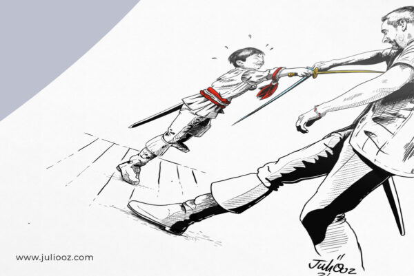 Portrait illustré "Combat d’Épées" – Duel pirate en noir et blanc – Juliooz