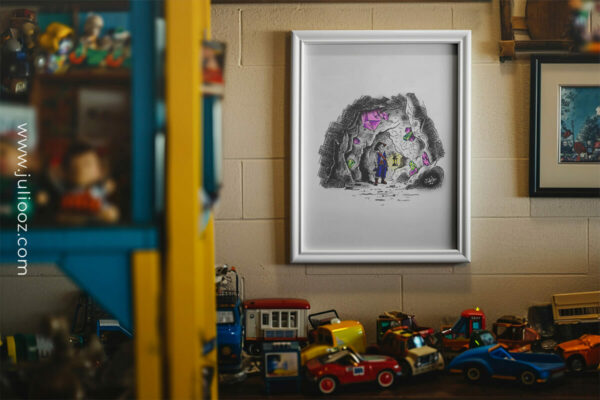 "Inexploré" - Portrait illustré d'un enfant aventurier - Par Juliooz