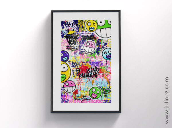 Personnages graffiti et textes provocateurs – FCKNG HMNS illustration par Juliooz