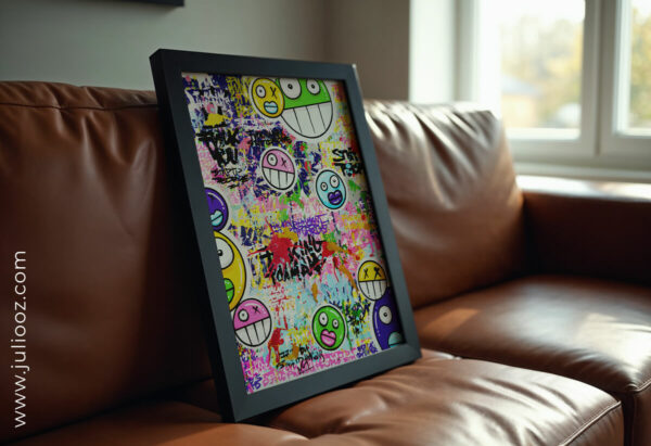 Personnages graffiti et textes provocateurs – FCKNG HMNS illustration par Juliooz