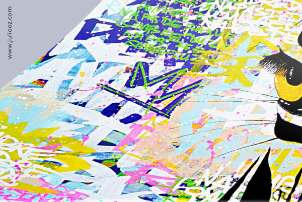 Œuvre “L’ombre du zèbre” – illustration poétique en calligraffiti par Juliooz