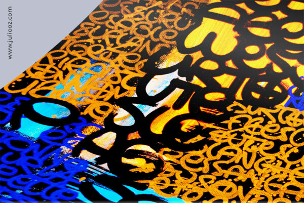Œuvre calligraffiti inspirée du poème “Liberté” de Paul Éluard – Liberté - par Juliooz